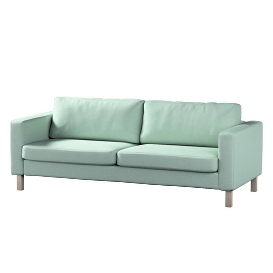 Pokrowiec na sofę Karlstad 3-osobową nierozkładaną, Living, krótki, pastelowy błękit, 204x89x64 cm Dekoria