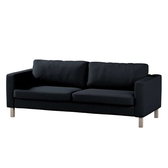Pokrowiec na sofę Karlstad 3-osobową nierozkładaną, Manchester, krótki, antracytowy sztruks, 204x89x64 cm Dekoria