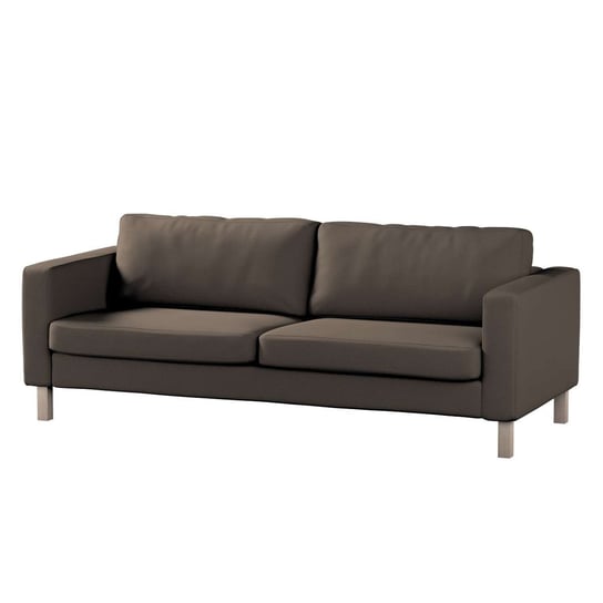 Pokrowiec na sofę Karlstad 3-osobową nierozkładaną, Manchester, krótki, brązowy sztruks, 204x89x64 cm Dekoria