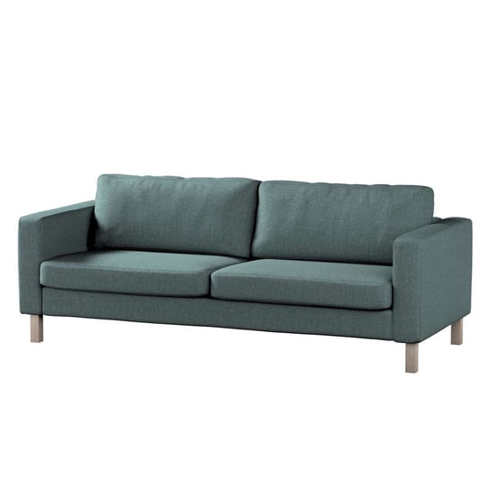 Pokrowiec na sofę Karlstad rozkładaną, City, szary błękit szenil, 224x89x64 cm Dekoria