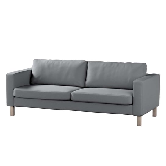 Pokrowiec na sofę Karlstad rozkładaną, Manchester, jasnoszary sztruks, 224x89x64 cm Dekoria