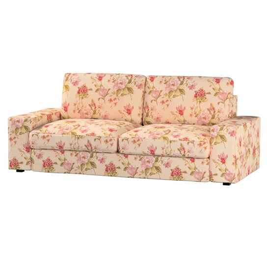 Pokrowiec na sofę Kivik 3-osobową, rozkładaną, duże kwiaty na kremowym tle, 250x95x83 CM, Londres Inna marka