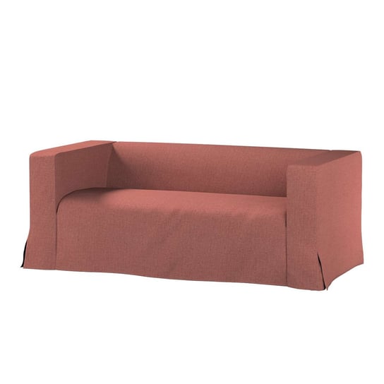 Pokrowiec na sofę Klippan 2-osobową długi z kontrafałdami, City, brązowo-koniakowy szenil, 177x88x66 cm Dekoria