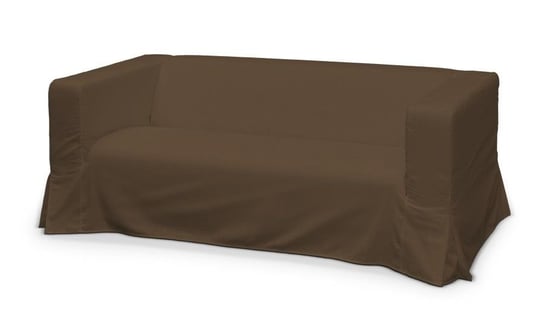 Pokrowiec na sofę Klippan 2-osobową długi z kontrafałdami, DEKORIA, Cotton Panama, brązowy Dekoria