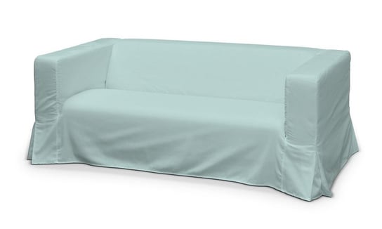 Pokrowiec na sofę Klippan 2-osobową długi z kontrafałdami, DEKORIA, Cotton Panama, pastelowy błękit Dekoria