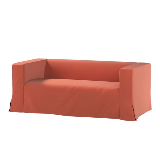 Pokrowiec na sofę Klippan 2-osobową długi z kontrafałdami, Ingrid, terakota-welwet, 177x88x66 cm Dekoria