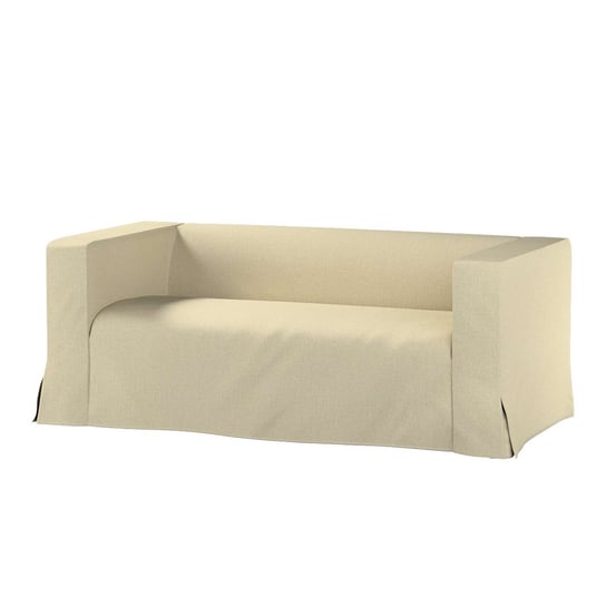 Pokrowiec na sofę Klippan 2-osobową długi z kontrafałdami, Living, oliwkowo-kremowy, 177x88x66 cm Dekoria