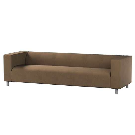Pokrowiec na sofę Klippan 4-osobową, Living, brązowy szenil, 246x86x58 cm Dekoria