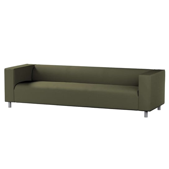 Pokrowiec na sofę Klippan 4-osobową, Manchester, ciemnooliwkowy sztruks, 246x86x58 cm Dekoria