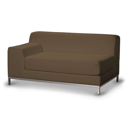 Pokrowiec na sofę lewostronną Kramfors 2-osobową, Living, brązowy szenil Dekoria