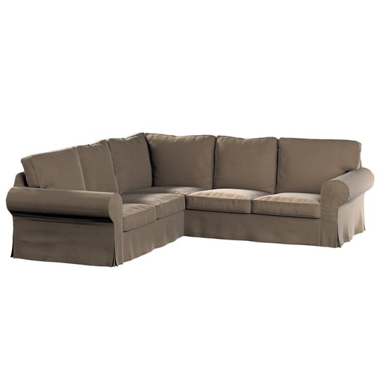 Pokrowiec na sofę narożną Ektorp, brązowy, 240/136 x 82 x 73 cm, Living Velvet Inna marka
