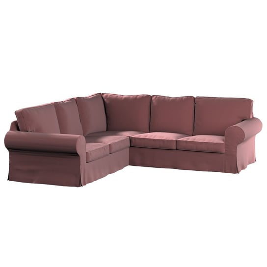 Pokrowiec na sofę narożną Ektorp, DEKORIA, jasna śliwka, 240/136x82x73 cm Dekoria