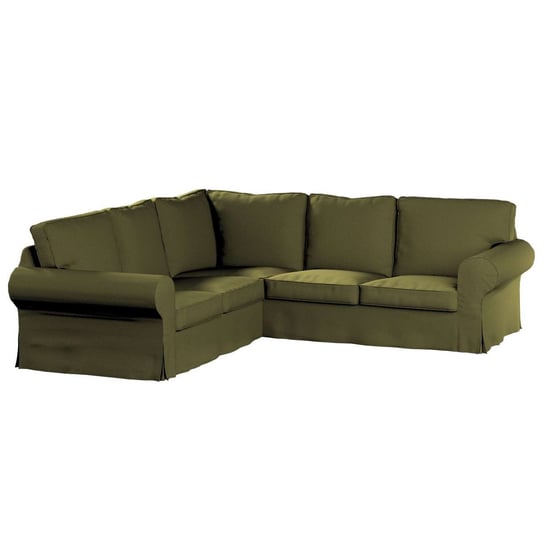 Pokrowiec na sofę narożną Ektorp, Etna, oliwkowa zieleń, 240/136x82x73 cm Dekoria