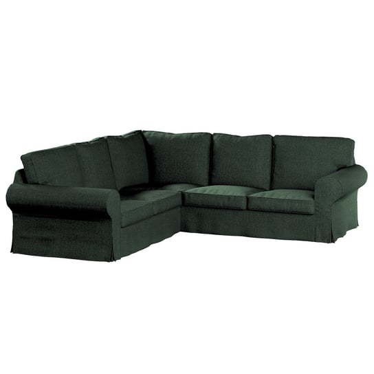 Pokrowiec na sofę narożną Ektorp, leśna zieleń szenil, 240/136 x 82 x 73 cm, City Inna marka