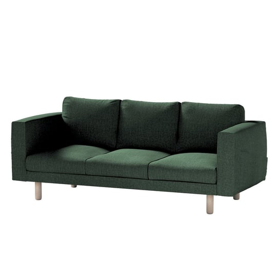 Pokrowiec na sofę Norsborg 3-osobową, leśna zieleń szenil, 213 x 88 x 85 cm, City Inna marka