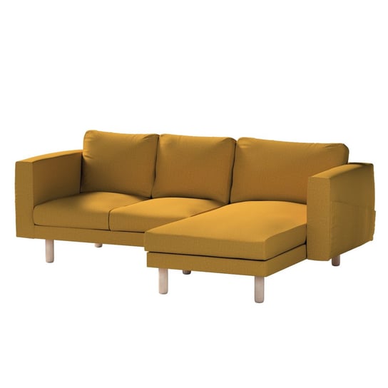 Pokrowiec na sofę Norsborg 3-osobową z szezlongiem, miodowy szenil, 231 x 88/157 x 85 cm, City Inna marka