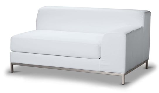 Pokrowiec na sofę prawostronną 2-osobową Kramfors, DEKORIA, Cotton Panama, biały Dekoria