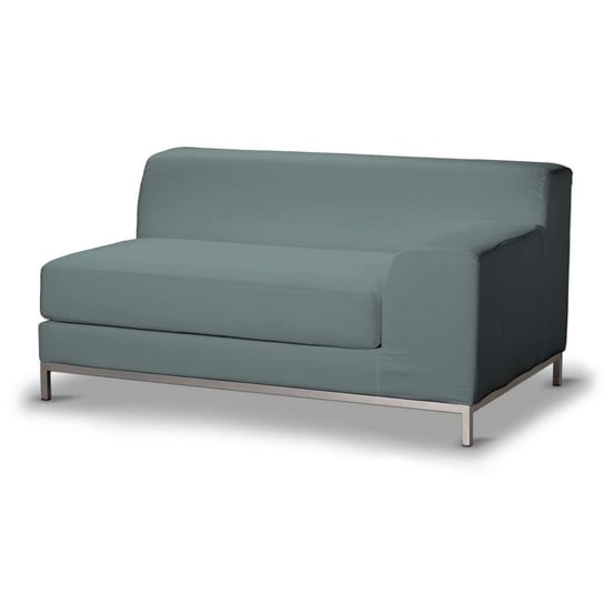 Pokrowiec na sofę prawostronną Kramfors 2-osobową, Cotton Panama, eukaliptusowy błękit Dekoria