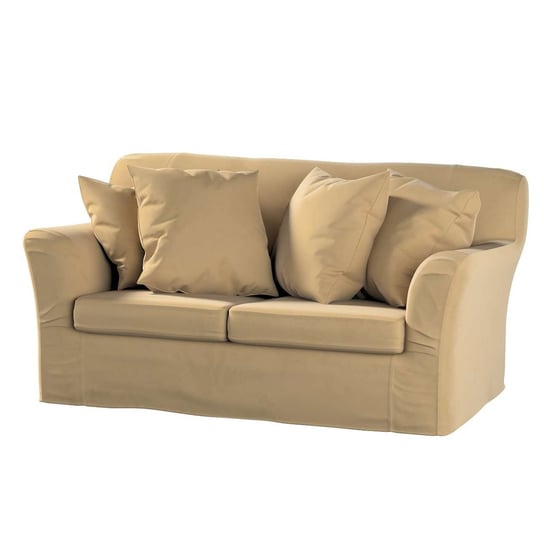 Pokrowiec na sofę Tomelilla 2-osobową nierozkładaną, Living Velvet, jasny camelowy, 156x80x76 cm Dekoria