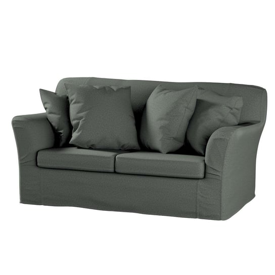 Pokrowiec na sofę Tomelilla 2-osobową nierozkładaną, Teddy, ciemno szara Bukla, 156x80x76 cm Dekoria