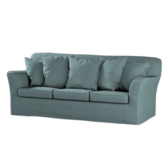 Pokrowiec na sofę Tomelilla 3-osobową nierozkładaną, City, szary błękit szenil, 194x80x76 cm Dekoria