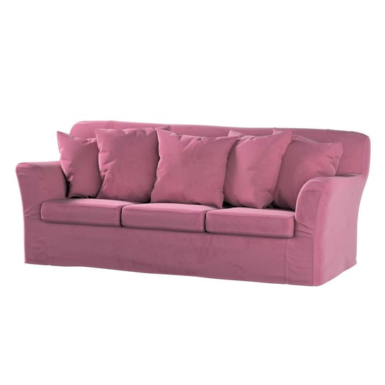 Pokrowiec na sofę Tomelilla 3-osobową nierozkładaną, Living Velvet, ciemny odcień różu, 194x80x76 cm Dekoria