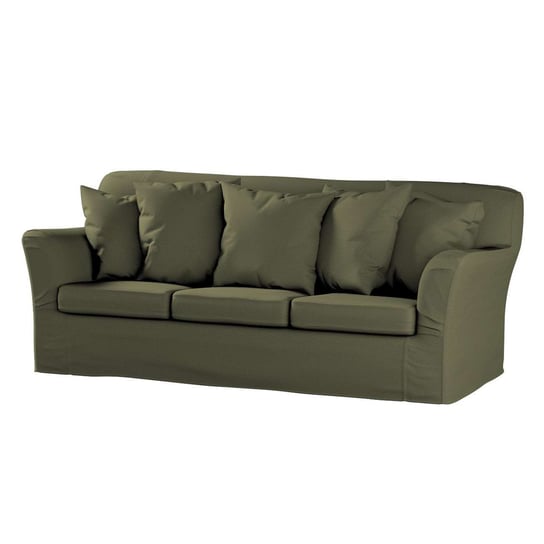 Pokrowiec na sofę Tomelilla 3-osobową nierozkładaną, Manchester, ciemnooliwkowy sztruks, 194x80x76 cm Dekoria