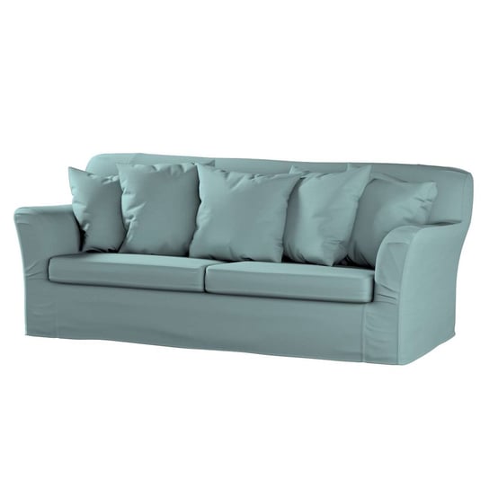 Pokrowiec na sofę Tomelilla 3-osobową rozkładaną, Cotton Panama, eukaliptusowy błękit, 197x95x75 cm Dekoria