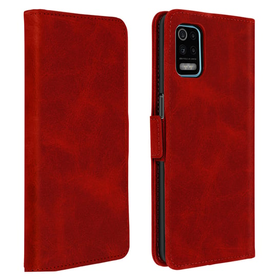 Pokrowiec na telefon LG K52 / K62 Vintage Style z uchwytem na wideo i kartę czerwony Avizar