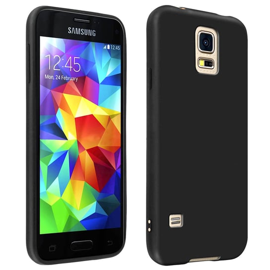 Pokrowiec ochronny do Galaxy S5/S5 Odporny na silikon Elastyczny Ultra cienki czarny Avizar