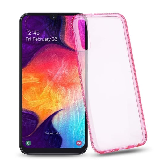 Pokrowiec Ochronny Do Samsung Galaxy A50 4G / A50s / A30s w PRZEZROCZYSTY RÓŻOWY Etui Rhinestone Obudowa Case Cover Cadorabo Cadorabo