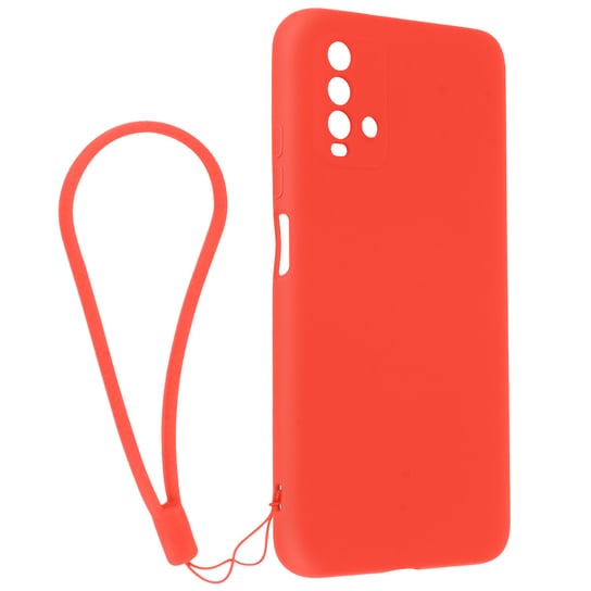 Pokrowiec Xiaomi Redmi 9T Silikonowy Żel Półsztywny Z Uchwytem Czerwony Avizar