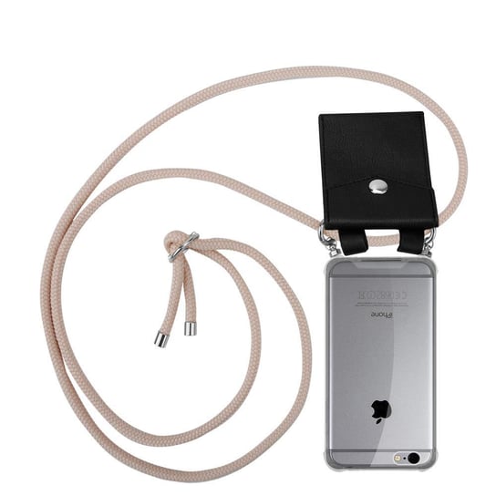 Pokrowiec z łańcuszkiem Do Apple iPhone 6 / 6S w PERŁOWE RÓŻOWE ZŁOTO Etui Obudowa Case Cover Ochronny Cadorabo Cadorabo