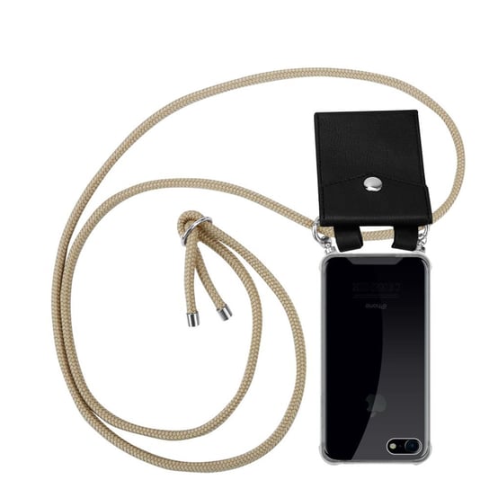 Pokrowiec z łańcuszkiem Do Apple iPhone 7 / 7S / 8 / SE 2020 w BŁYSZCZĄCY BRĄZOWY Etui Obudowa Case Cover Ochronny Cadorabo Cadorabo