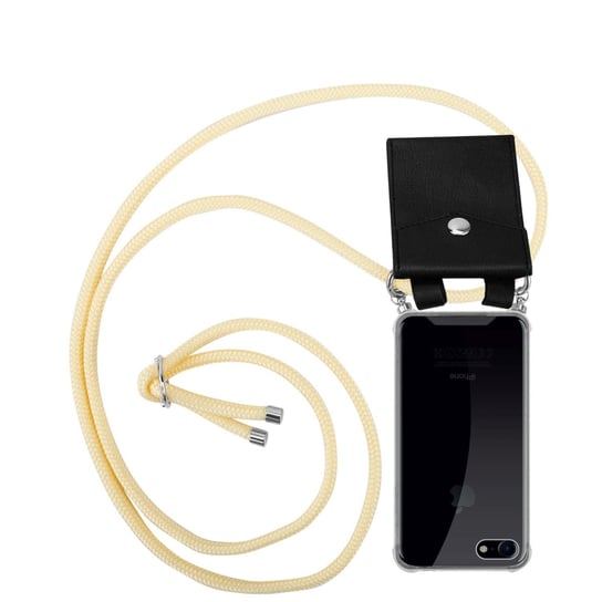 Pokrowiec z łańcuszkiem Do Apple iPhone 7 / 7S / 8 / SE 2020 w KREMOWY BEŻ Etui Obudowa Case Cover Ochronny Cadorabo Cadorabo