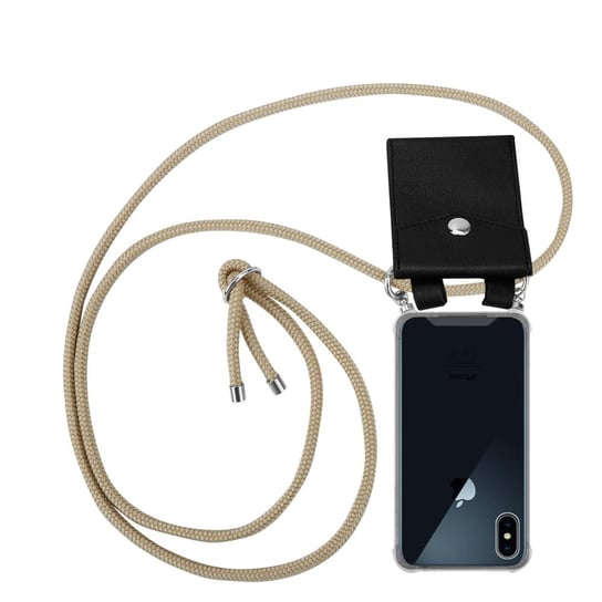 Pokrowiec z łańcuszkiem Do Apple iPhone XS MAX w BŁYSZCZĄCY BRĄZOWY Etui Obudowa Case Cover Ochronny Cadorabo Cadorabo