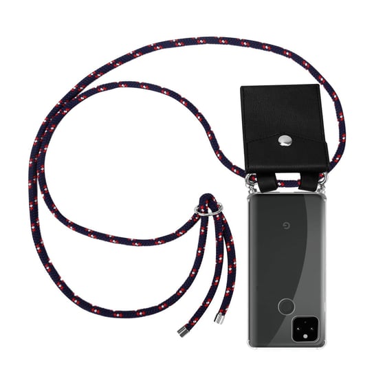 Cadorabo Cover Libro Portafoglio Per Google Pixel 5 XL - Azzurro Scuro E Nero - Con Tasche E Chiusura Magnetica