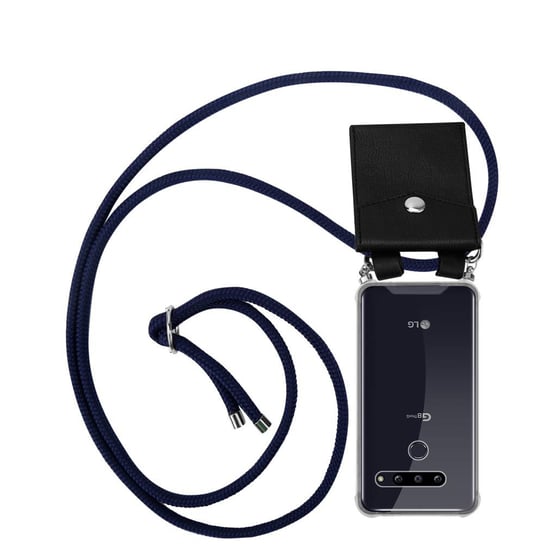 Pokrowiec z łańcuszkiem Do LG G8 ThinQ w GŁĘBOKI BŁĘKIT Etui Obudowa Case Cover Ochronny Cadorabo Cadorabo