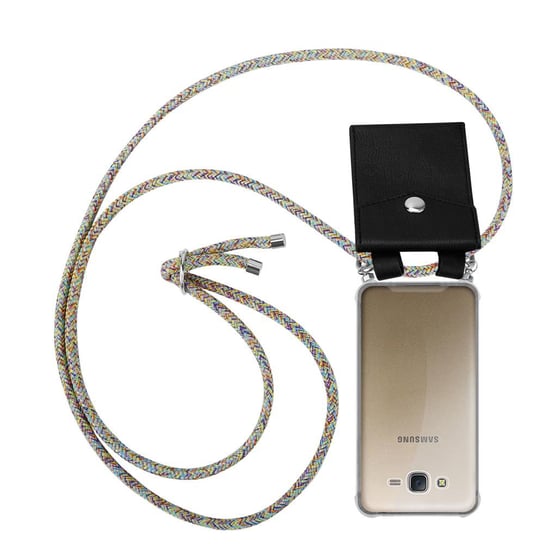 Pokrowiec z łańcuszkiem Do Samsung Galaxy J7 2015 w TĘCZA Etui Obudowa Case Cover Ochronny Cadorabo Cadorabo