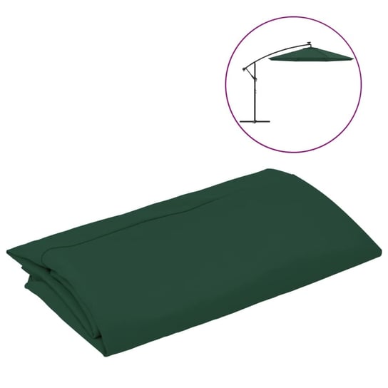 Pokrycie parasola ogrodowego UV 300 cm zielone Zakito