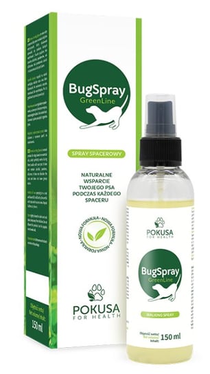 POKUSA GreenLine Bug Spray Sprej spacerowy przeciw kleszczom dla psa kota 150ml POKUSA FOR HEALTH