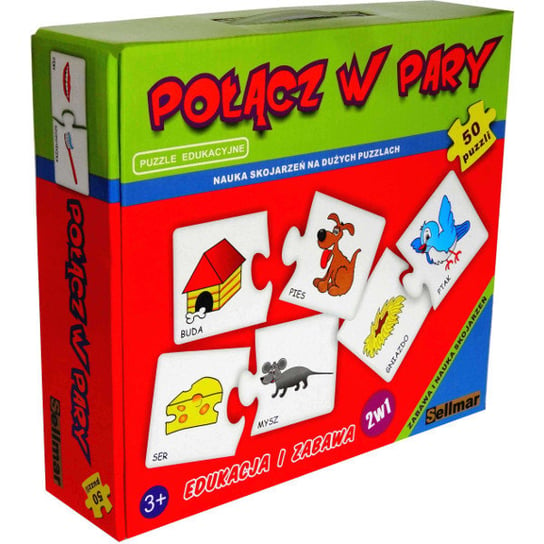 Połącz w pary, puzzle edukacyjne, Sellmar Sellmar