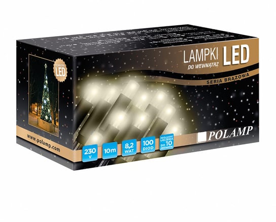 Polamp sp. z o.o., Lampki choinkowe, 60 diod LED, 6 m, 3,3 W, barwa ciepła biała Polamp