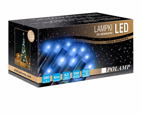 Polamp sp. z o.o., Lampki choinkowe, 60 diod LED, 6 m, 3,3 W, barwa niebieska Polamp