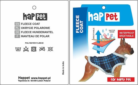 Polar dla psa Happet 301A niebieski XS-25cm Happet