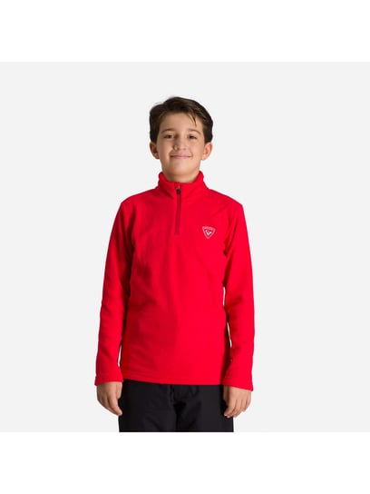 Polar sportowy Narciarska Dla Dzieci Rossignol Boy 1/2 Zip Fleece Czerwony Rossignol