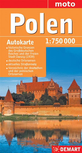 Polen. Autokarte 1:750 000 Opracowanie zbiorowe