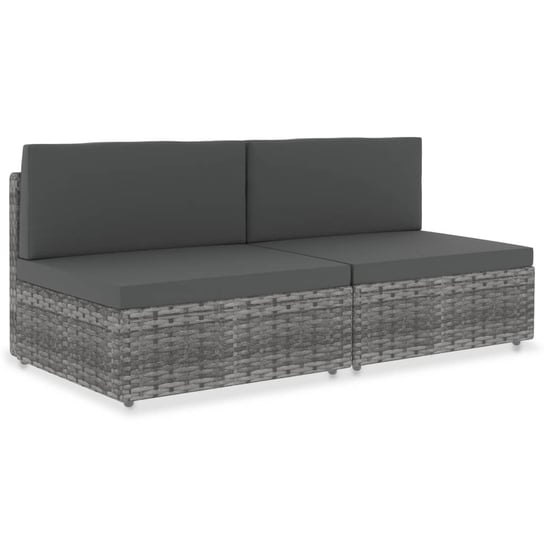 Polirattanowa sofa modułowa 58,5x65,5x52cm, szary/ / AAALOE Inna marka