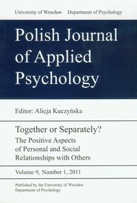 Polish Journal of Applied Psychol. vol 9 nr 1 Kuczyńska Alicja