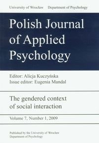 Polish Journal of Applied Psychology Opracowanie zbiorowe